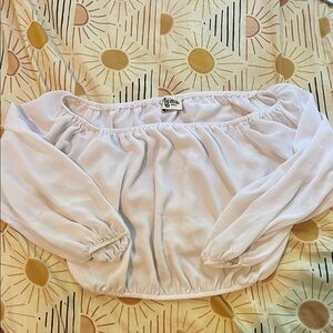 Show Me Your MuMu off the shoulder white blouse